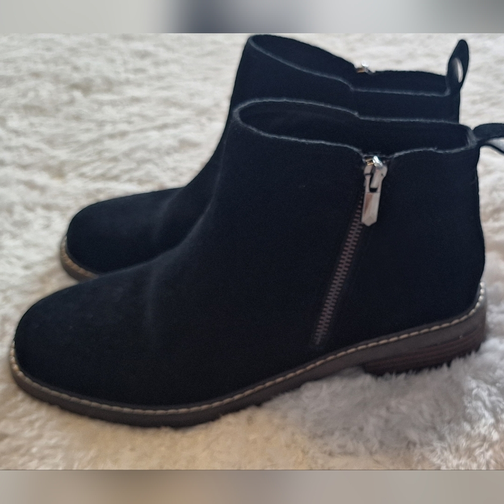 Crown Vintage Mens Black Suede Ankle Boots Size 9 New